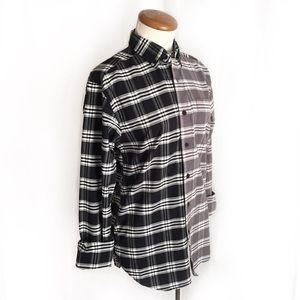 Black Apple Black & Gray Plaid Button-Down Shirt